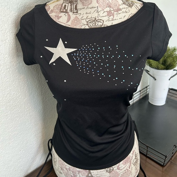 anchor blue Tops - Y2K anchor blue top
